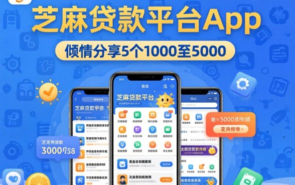 芝麻贷款平台app,倾情分享5个1000至5000的小额贷款软件