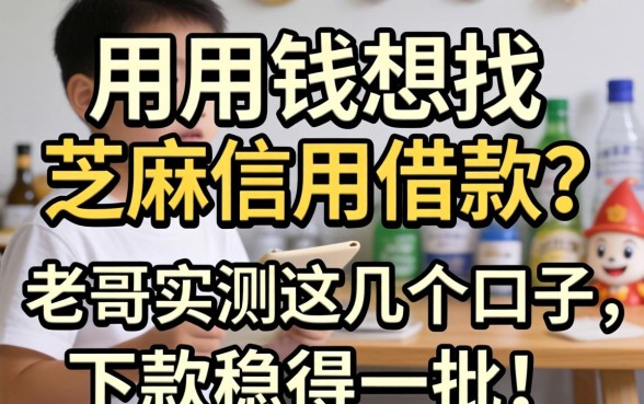 急用钱想找芝麻信用借款？老哥实测这几个口子，下款稳得一批！