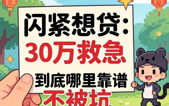 手头紧想贷30万救急，到底哪里靠谱不被坑？