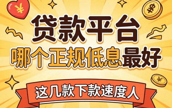 揭秘贷款平台哪个正规低息最好，这几款下款速度惊人