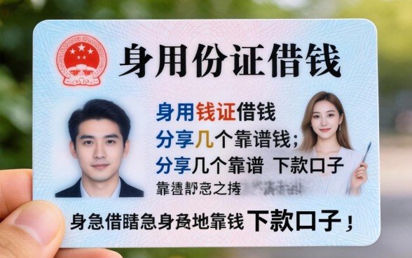 急用钱身份证借钱：分享几个靠谱的下款口子