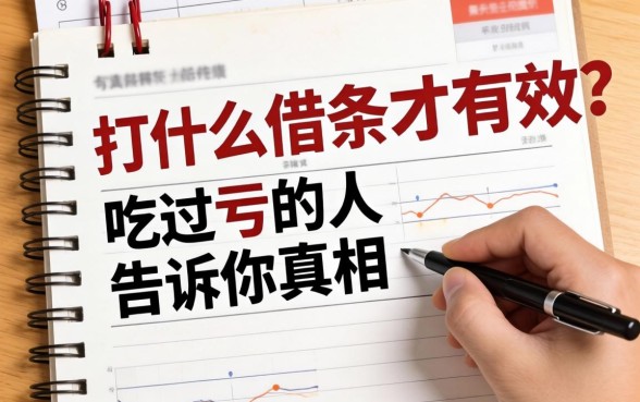 借钱打什么借条才有效？吃过亏的人告诉你真相