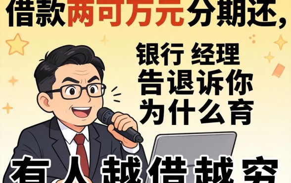借款两万元分期还，银行经理告诉你为什么有人越借越穷