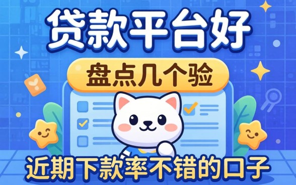 哪一个贷款平台好？盘点几个近期下款率不错的口子