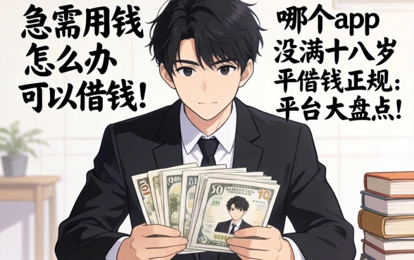 未成年人急需用钱怎么办？哪个app没满十八岁可以借钱的？正规平台大盘点