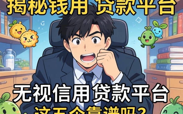 急需用钱却四处碰壁？揭秘无视信用的贷款平台，这五个靠谱吗？