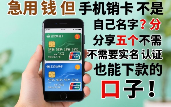 急用钱但手机卡不是自己名字？分享五个不需要实名认证也能下款的口子！