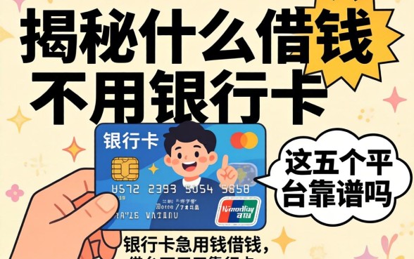 没有银行卡急用钱怎么办？揭秘什么借钱不用银行卡，这五个平台靠谱吗？
