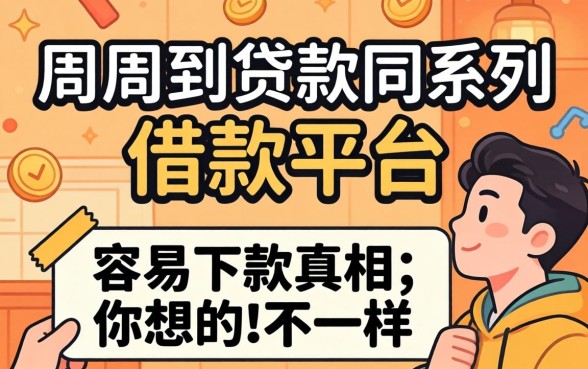 我试了周周到贷款同系列的借款平台,发现容易下款的真相和你想的不一样