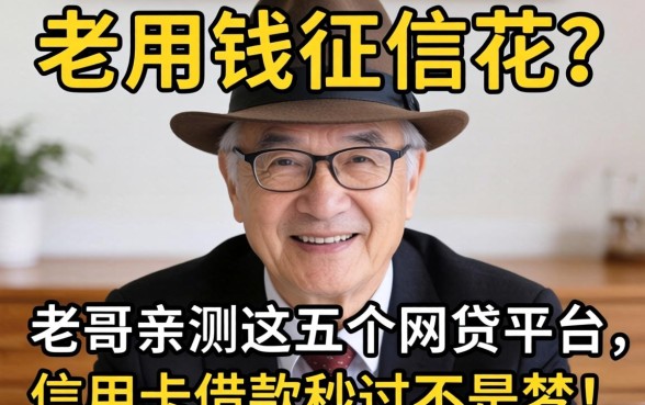 急用钱征信花？老哥亲测这五个网贷平台，信用卡借款秒过不是梦！