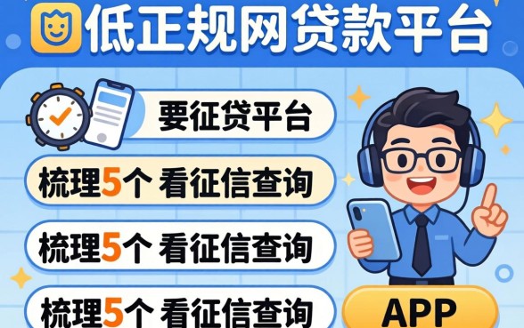 利息低的正规网贷款平台，梳理5个不看征信查询的app