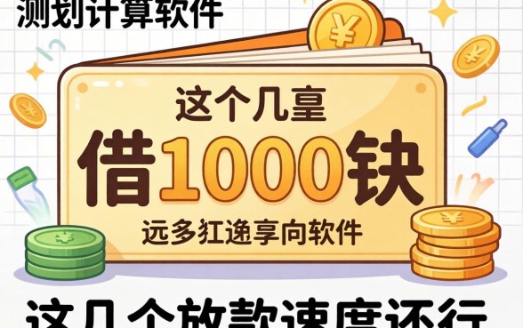实测几个借1000块的软件，这几个放款速度还行