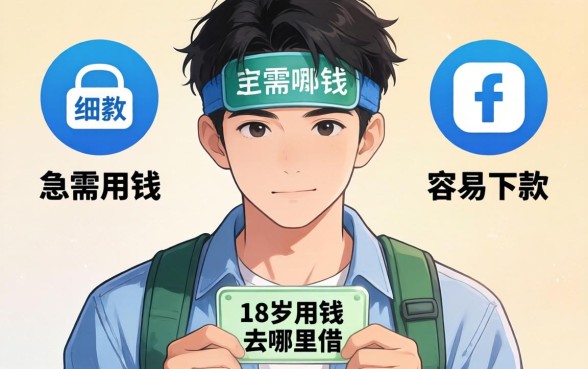 刚满18岁急需用钱去哪里借？细数几个容易下款的平台