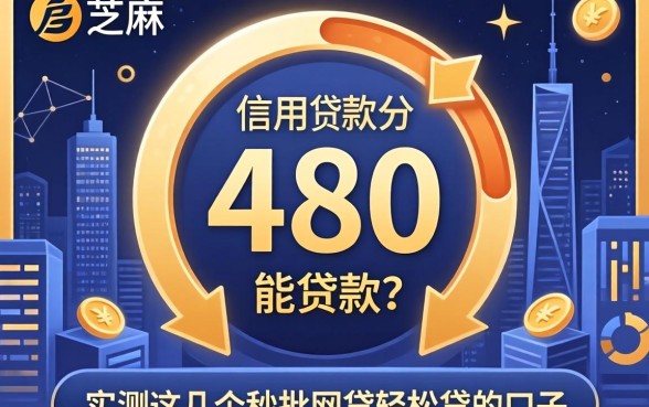 芝麻信用分480能贷款吗，实测这几个秒批网贷轻松贷的口子