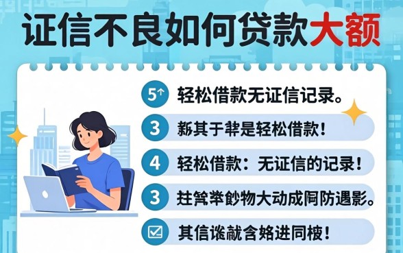 征信不良如何贷款大额，详细阐述5个轻松借款无征信记录的平台