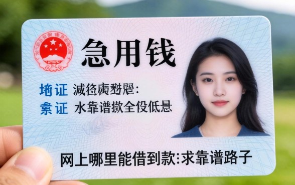 只有临时身份证急用钱，网上哪里能借到款？求靠谱路子！