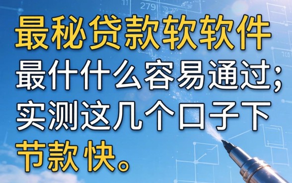 揭秘贷款软件最什么容易通过，实测这几个口子下款快