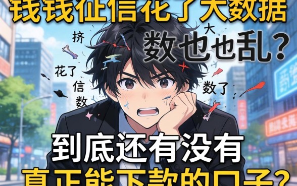 急需用钱征信花了大数据也乱了，到底还有没有真正能下款的口子？