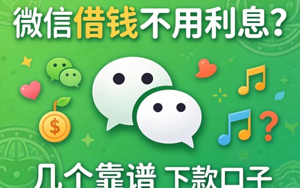 微信借钱不用利息？分享几个靠谱的下款口子