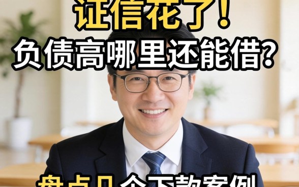 征信花了和负债高哪里还能借？盘点几个下款案例