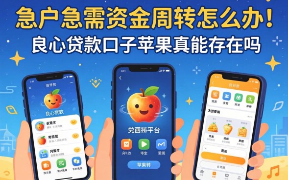 黑户急需资金周转怎么办?良心贷款口子苹果真的存在吗?这几个平台或许能帮到你