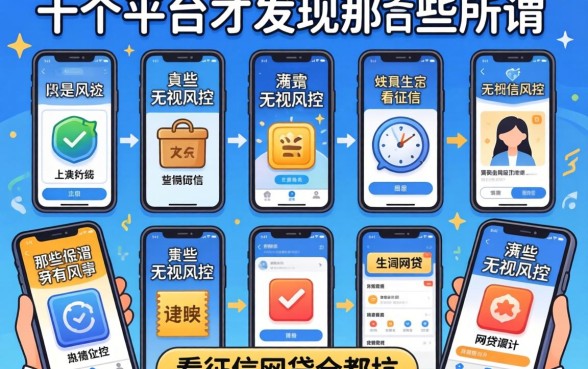 我试了十个平台才发现，那些所谓无视风控不看征信的网贷全是坑