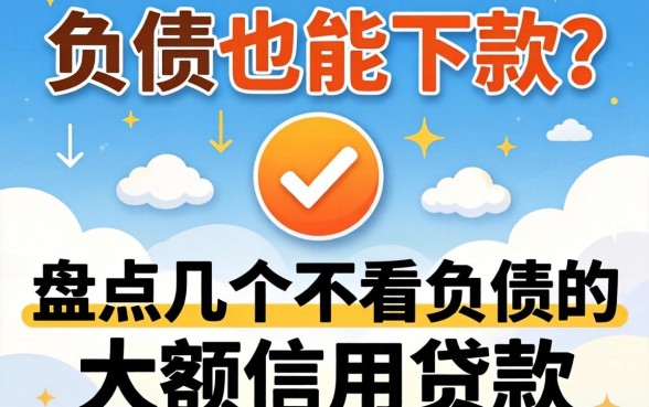 无视负债也能下款？盘点几个不看负债的大额信用贷款