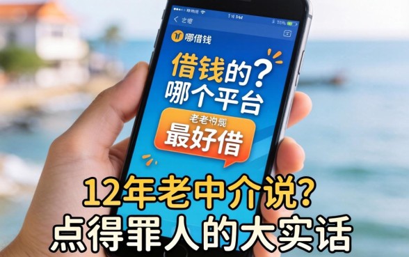 手机上借钱哪个平台最好借的?12年老中介说点得罪人的大实话