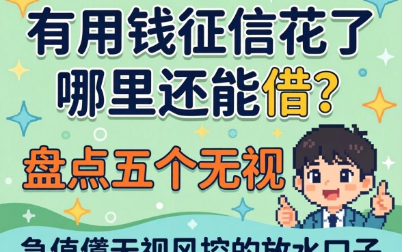 急用钱征信花了哪里还能借？盘点五个无视风控的放水口子