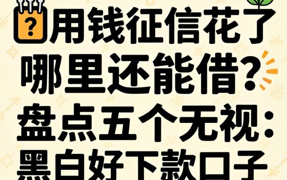 急用钱征信花了哪里还能借？盘点五个无视黑白好下款的口子