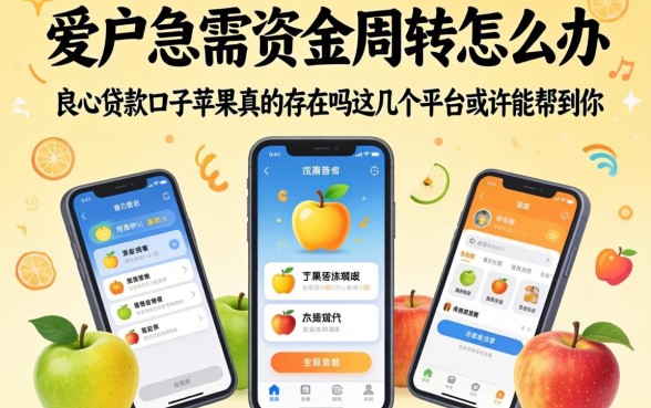 黑户急需资金周转怎么办?良心贷款口子苹果真的存在吗?这几个平台或许能帮到你