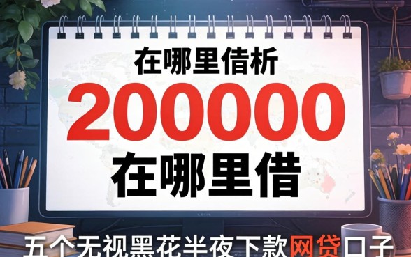 借钱200000在哪里借,深入剖析五个无视黑花半夜下款的网贷口子