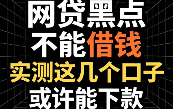 哪些网贷比较黑户不能借钱？实测这几个口子或许能下款