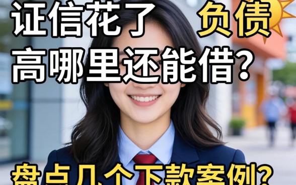 征信花了和负债高哪里还能借？盘点几个下款案例