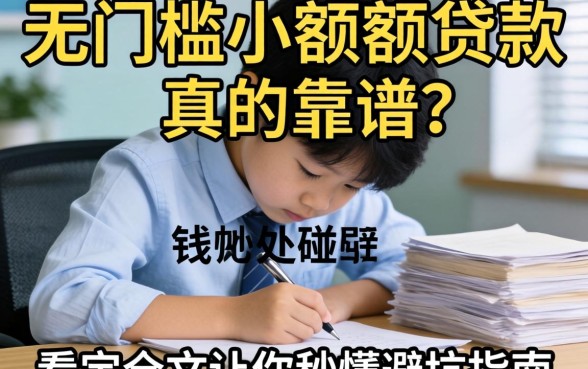 急需用钱却四处碰壁？无门槛小额度贷款真的靠谱吗？看完全文让你秒懂避坑指南