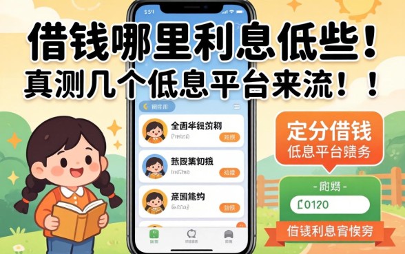 用手机借钱哪里利息低些？实测几个低息平台分享