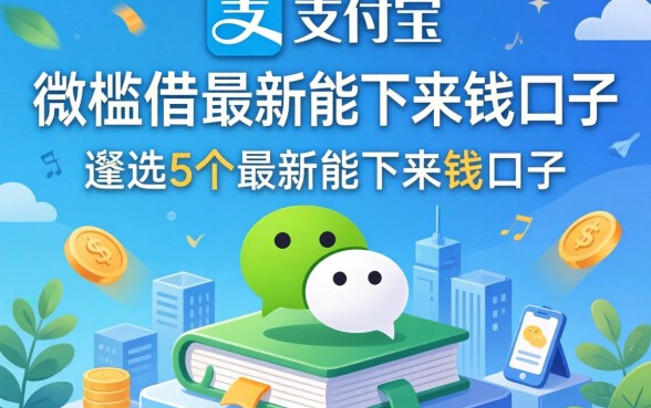 微信支付宝无门槛借钱，遴选5个最新能下来钱的口子