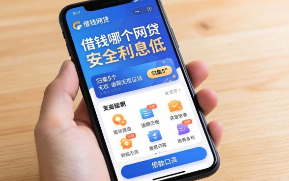手机借钱哪个网贷安全利息低，归集5个无视当前逾期无视征信的借款口子