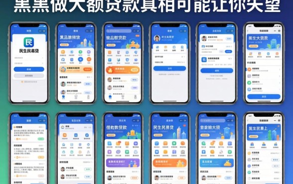 我试了十几款类似民生民易贷的借款软件，黑户做大额贷款的真相可能让你失望