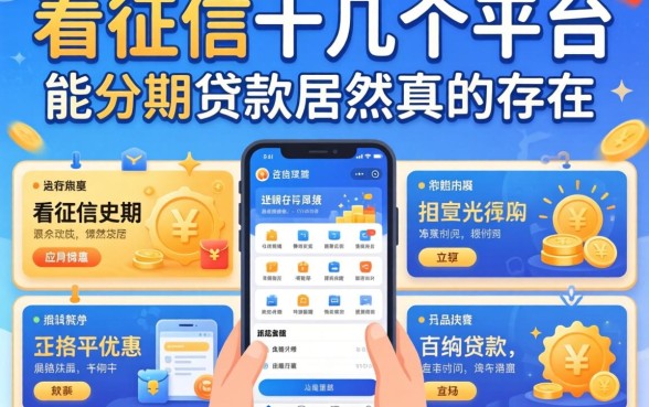 我试了十几个平台,发现不看征信又能分期的贷款居然真的存在