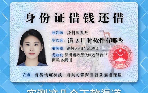 身份证借钱还借的软件有哪些？实测这几个下款渠道