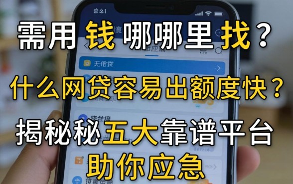 急需用钱哪里找？什么网贷容易出额度快？揭秘五大靠谱平台助你应急