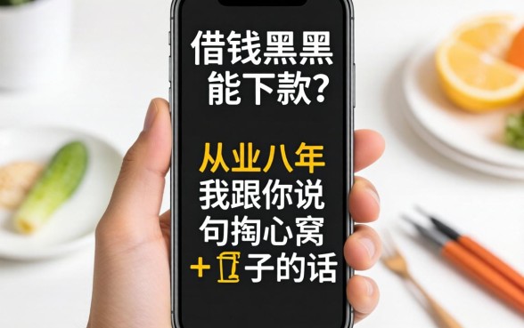 手机借钱黑户能下款？从业八年，我跟你说句掏心窝子的话