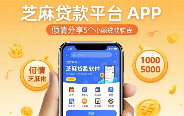 芝麻贷款平台app,倾情分享5个1000至5000的小额贷款软件
