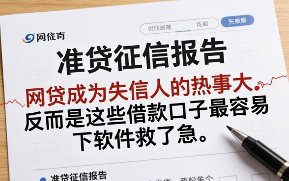 我看了上千份征信报告，发现网贷成为失信人的几率大，反而是这些借款口子最容易下软件救了急