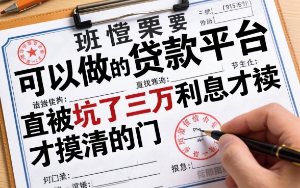 有保单可以做的贷款平台：我被坑了三万利息才摸清的门道