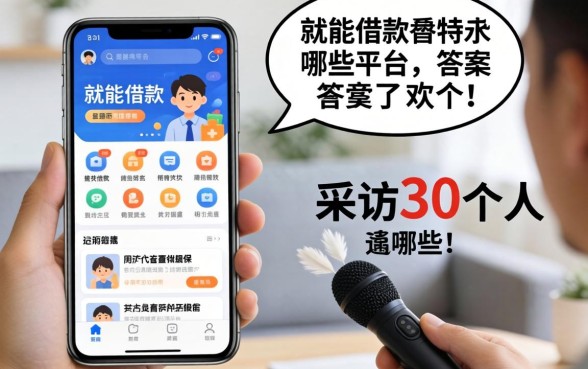 凭手机就能借款的平台有哪些软件？我采访了30个人，答案很意外