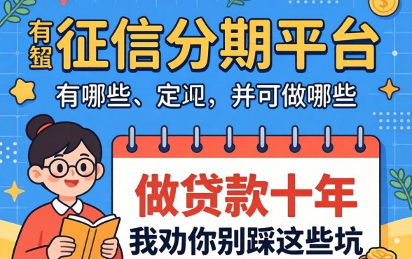 不查征信分期平台有哪些？做贷款十年，我劝你别踩这些坑
