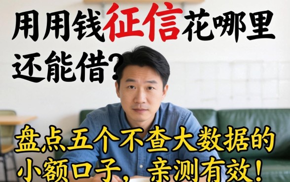 急用钱征信花哪里还能借？盘点五个不查大数据的小额口子，亲测有效！