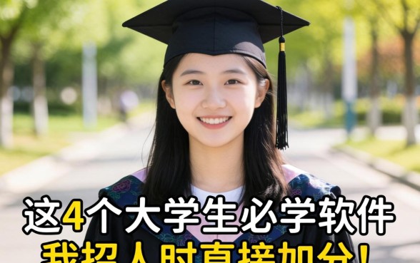 别等毕业才后悔：这4个大学生必学软件，我招人时直接加分